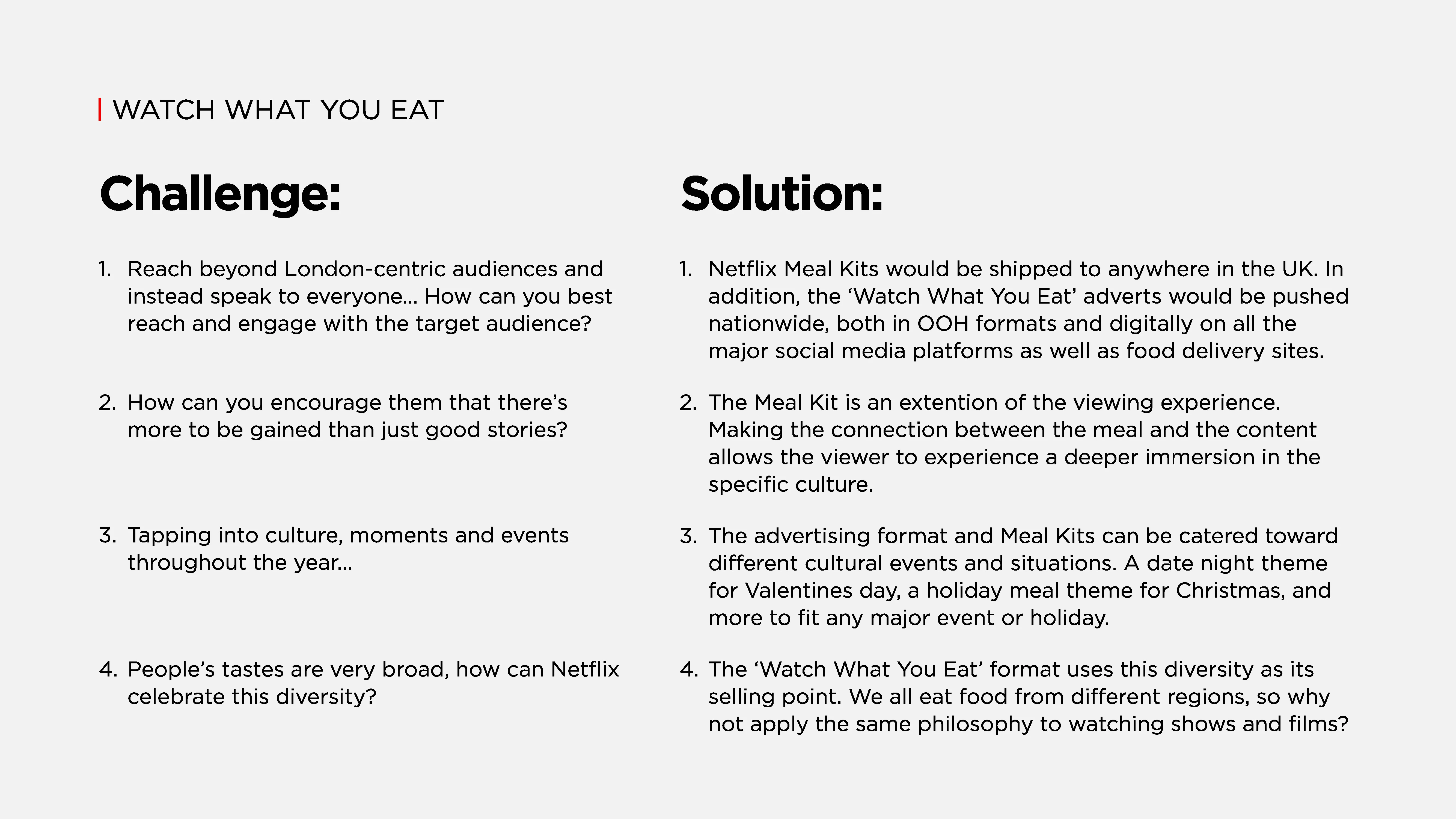 Watch What You Eat campaign